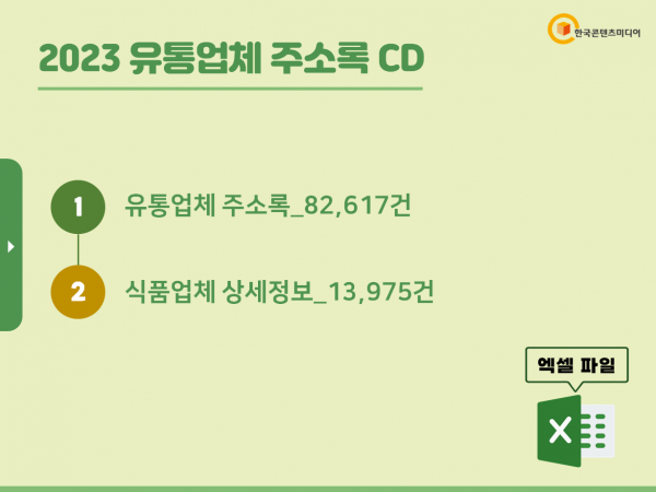 한국콘텐츠미디어,2023 유통업체 주소록 CD
